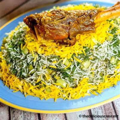  Baghali Polo ba Mahicheh : Un plat persan succulent mêlant riz parfumé aux herbes et de tendre viande de mouton !